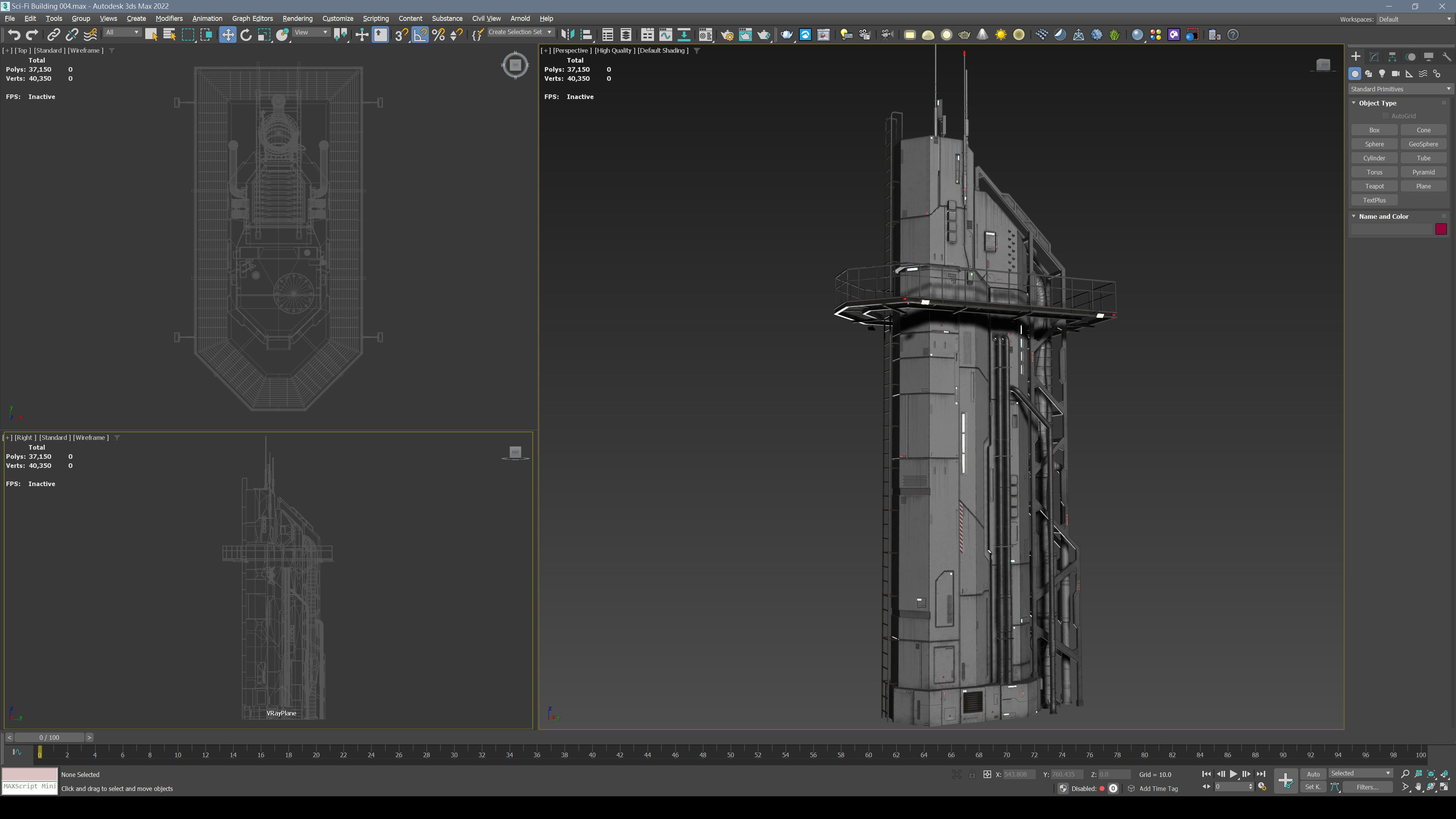 Sci-Fi Building 004 Industry-PBR Low-poly 3D model_4