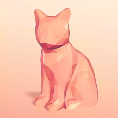 Polygonal Cat Figurine