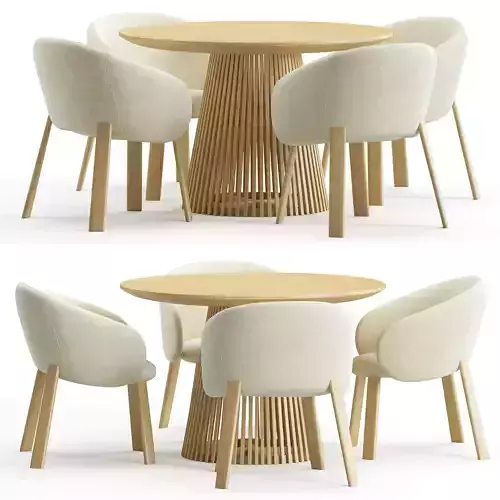 Nebula chair and Jeanette round table