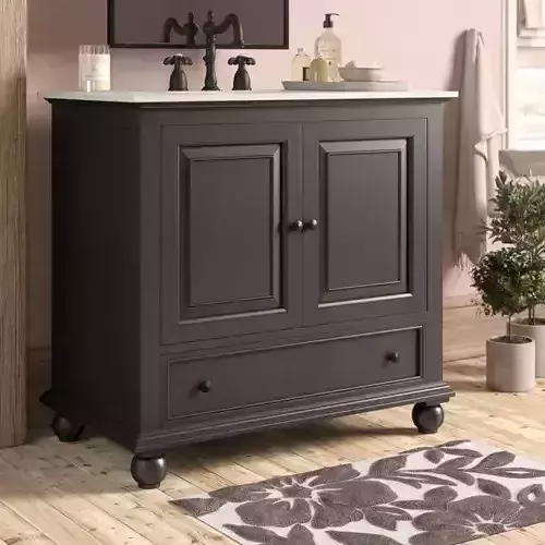 Magruder Single Bathroom Vanity Base Only 3D model
