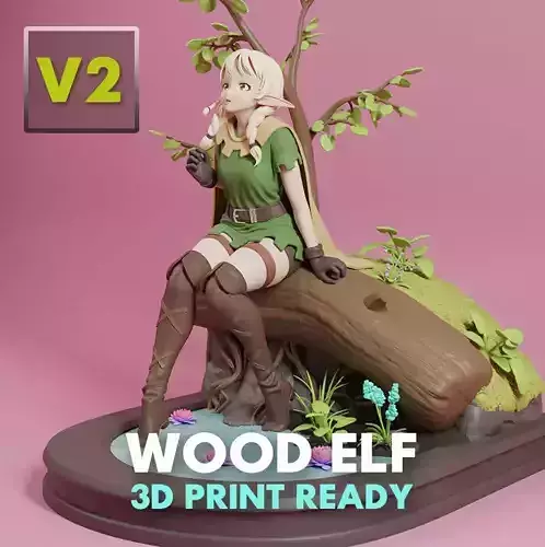 Anime Wood Elf - v2 3D print model