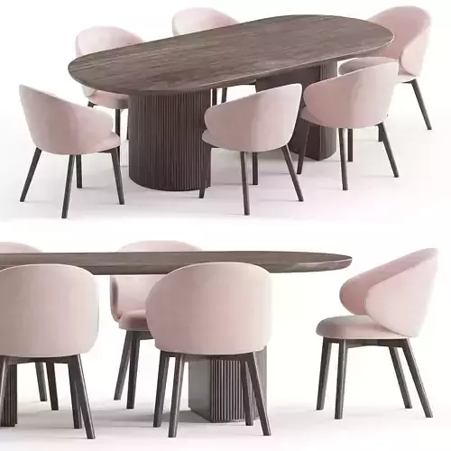 Sedia Tania Rounded and Moon table