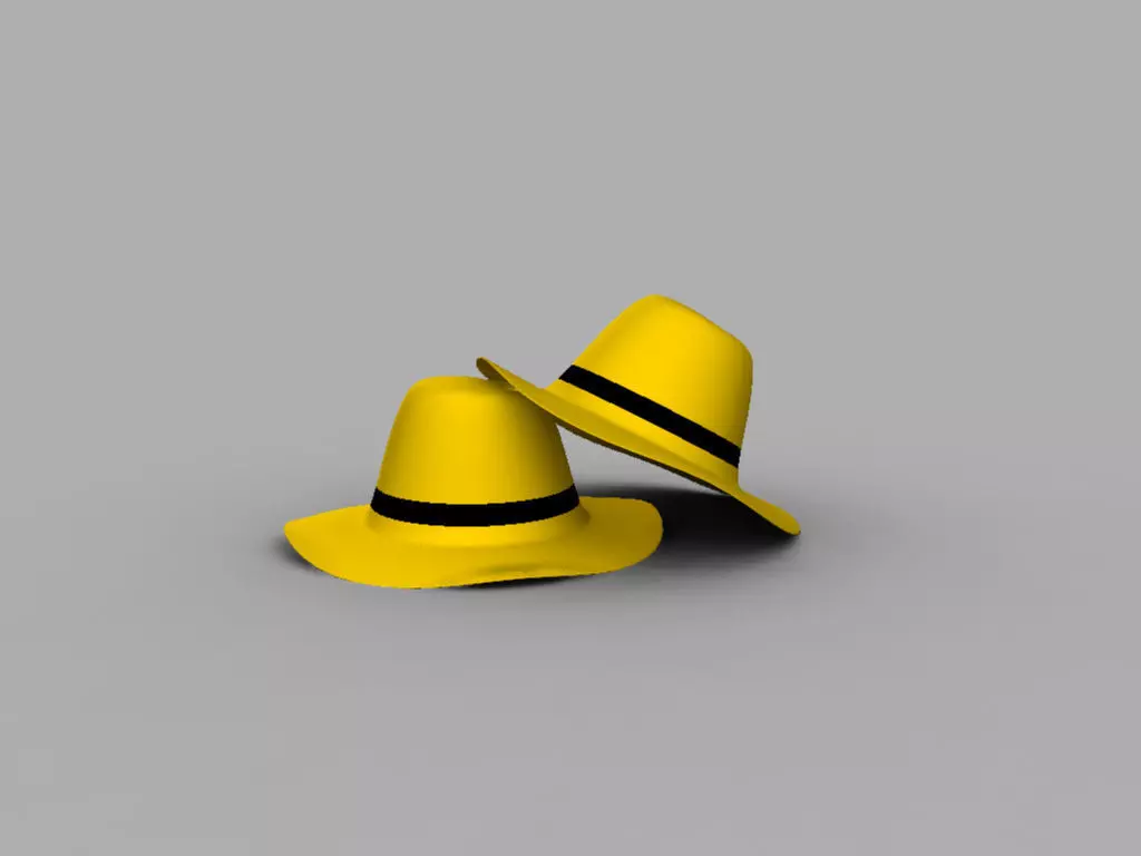 3d Cap Model two hats Free 3D model_0