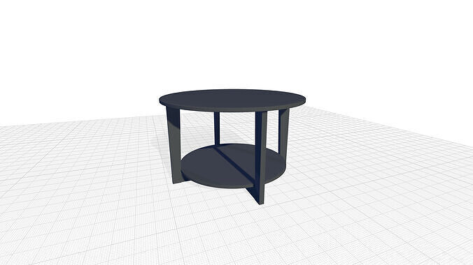 Ludlum Cross Legs Coffee Table 3D model 4