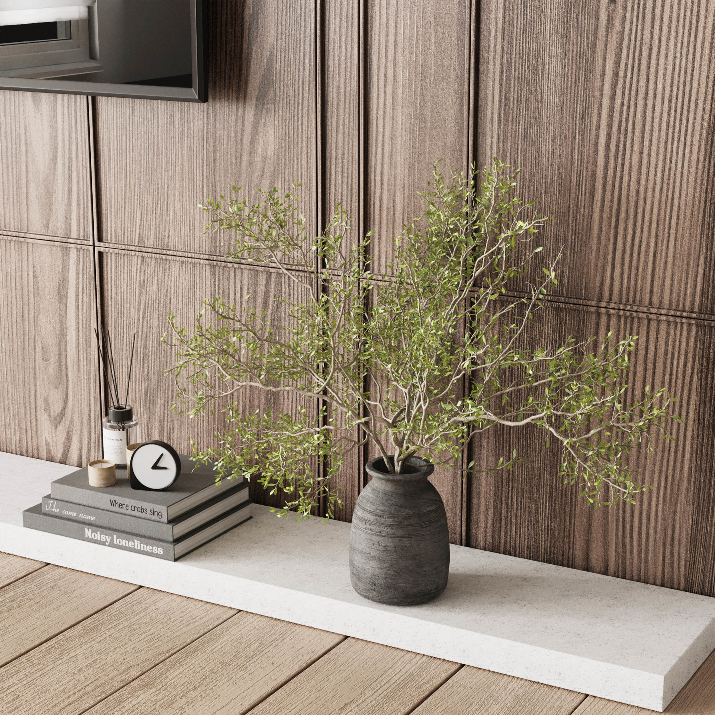 Tv Wall Set 13 Low-poly 3D model_2