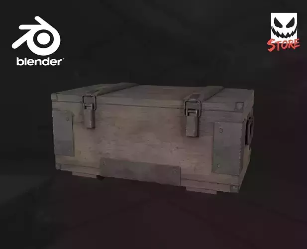 Military box Free low-poly 3D model
