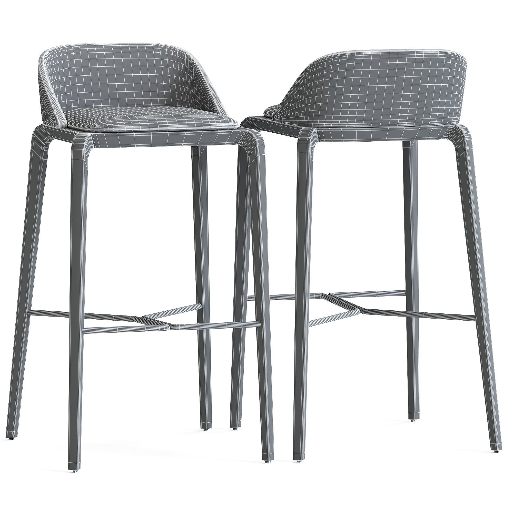 Roche Bobois bar stool Free 3D model_3