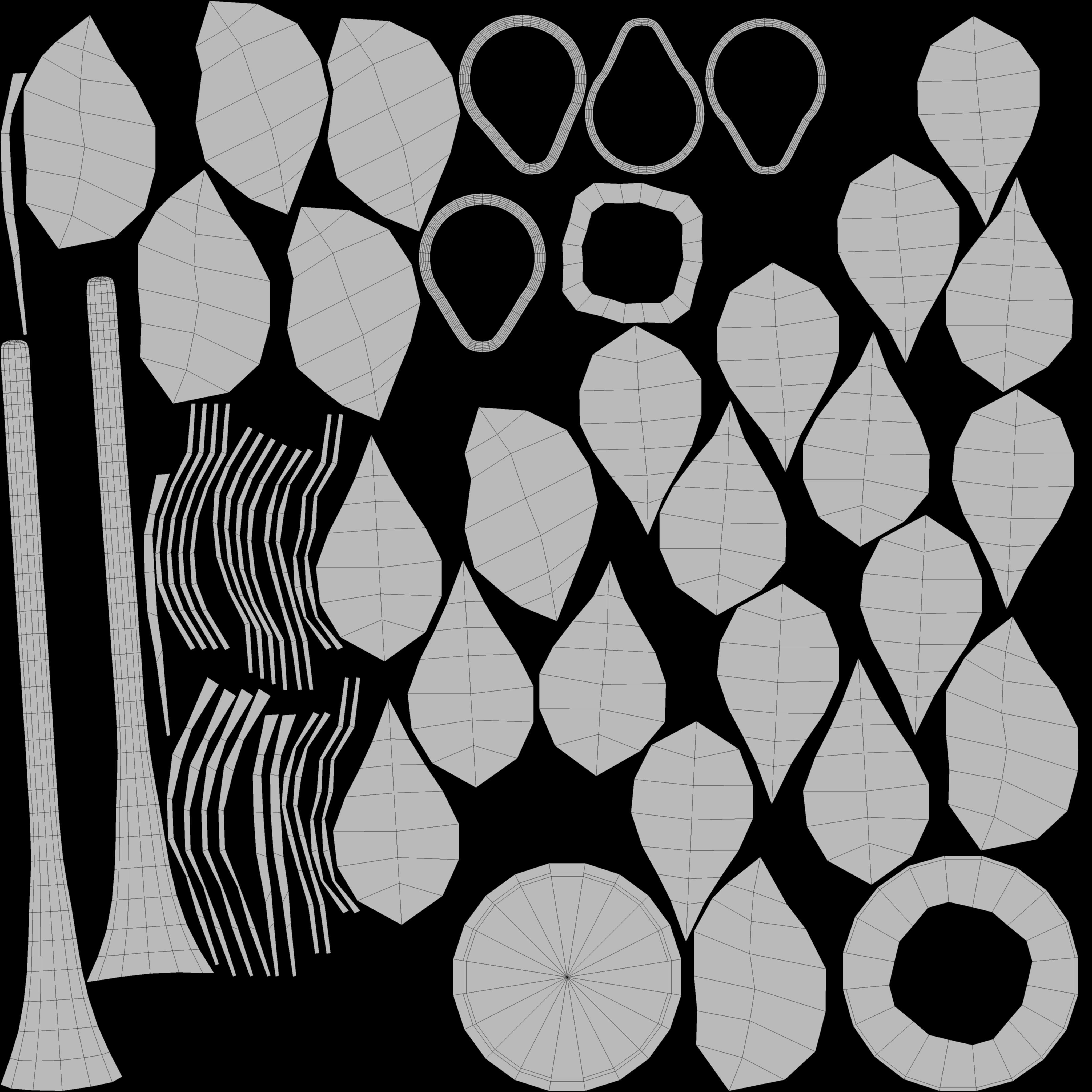 Table Service 3D Model Low-poly 3D model_13