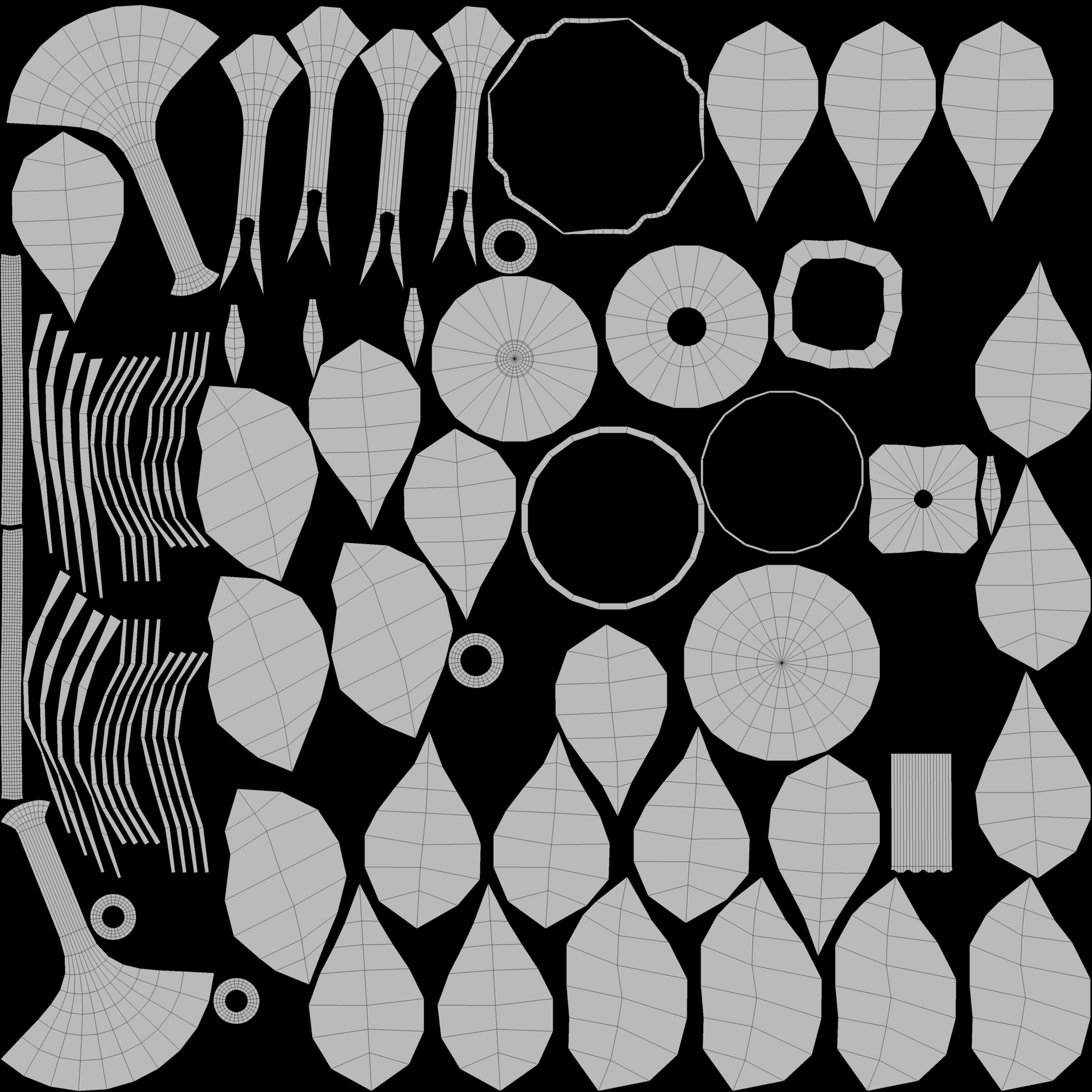 Table Service 3D Model Low-poly 3D model_14