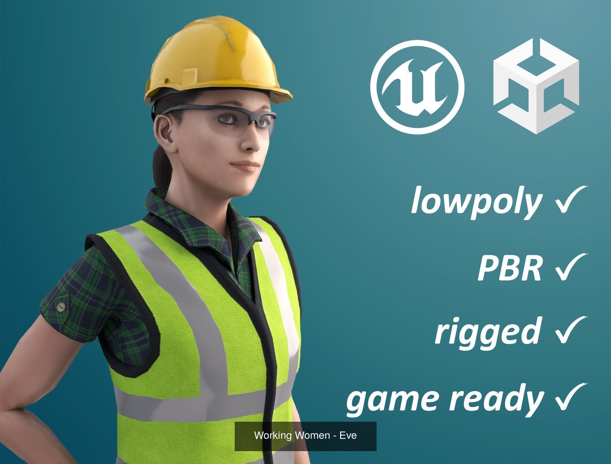 Construction worker bundle deal 3D Model Collection_1