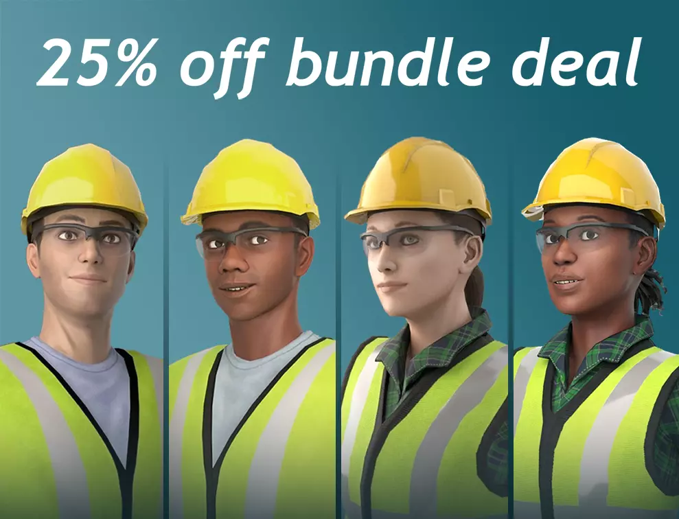 Construction worker bundle deal 3D Model Collection_0