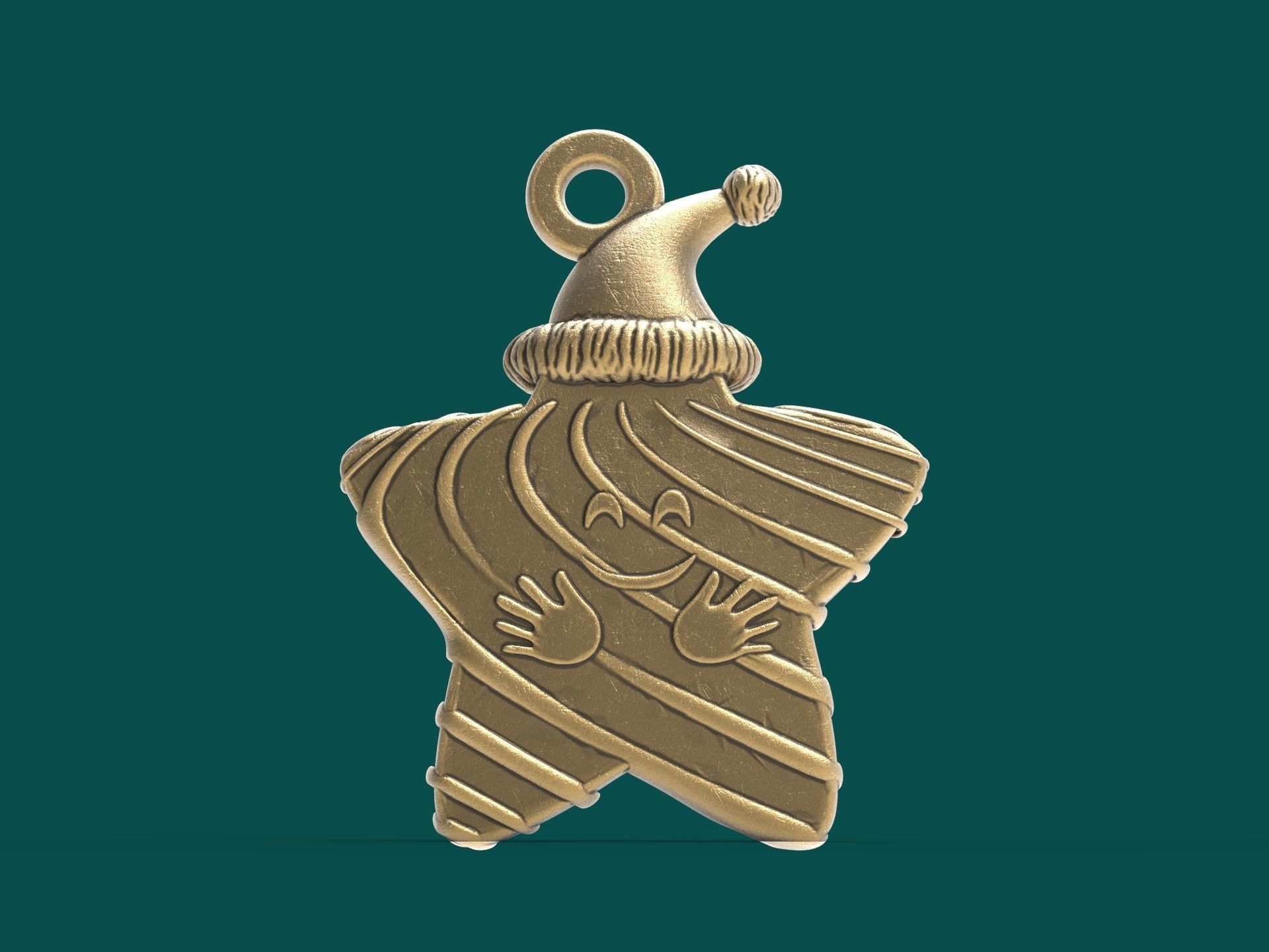 christmas star 3d printable model 3D print model_2