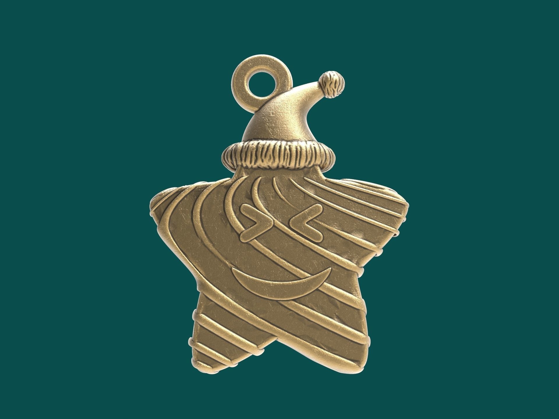 christmas star 3d printable model 3D print model_4