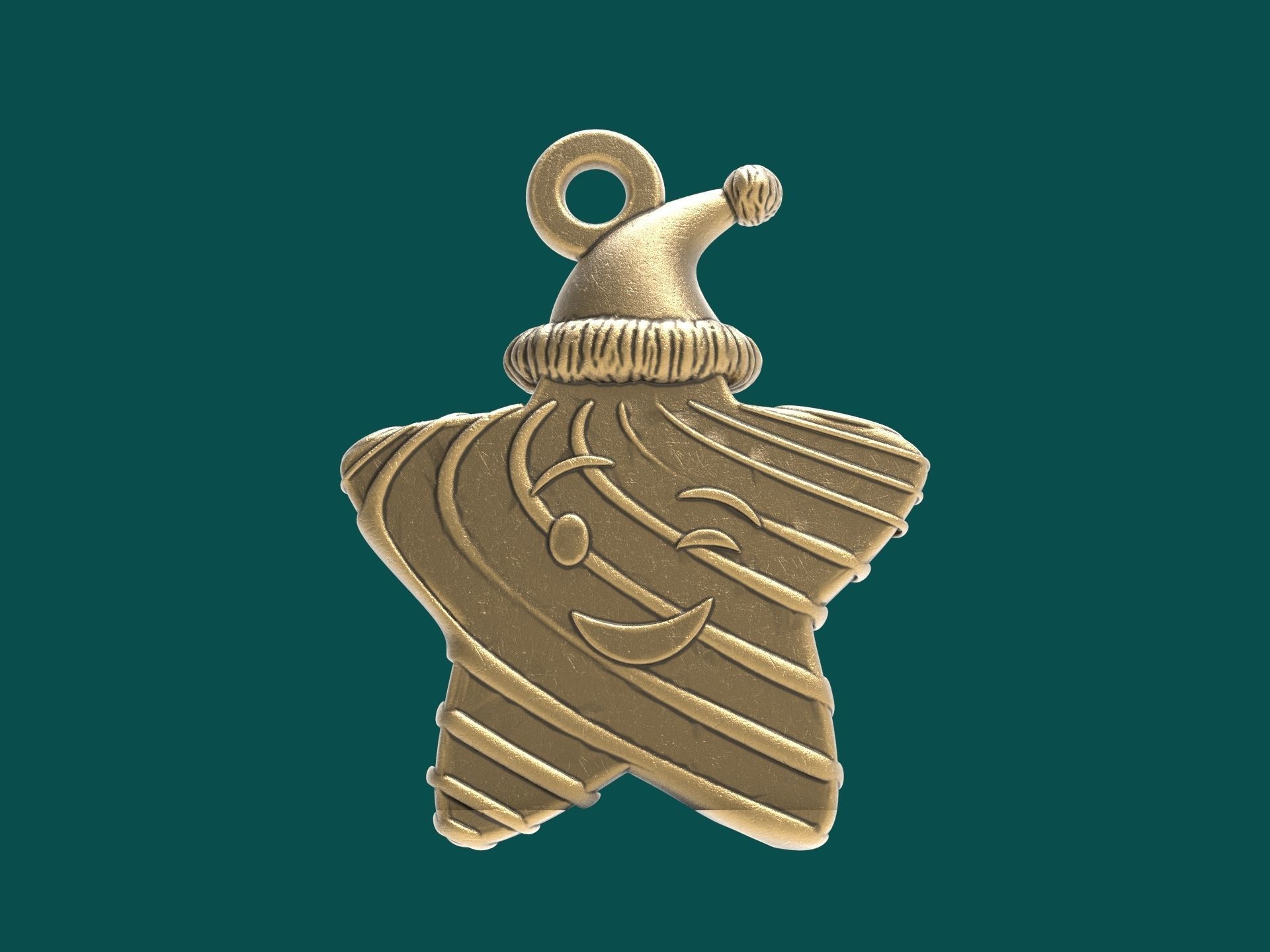 christmas star 3d printable model 3D print model_1