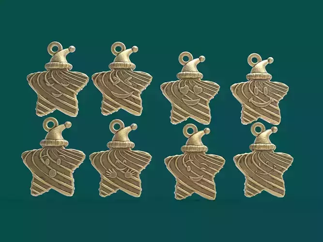 christmas star 3d printable model 3D print model