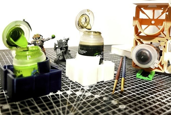 Rack It Up - modular paint rack 3D print model_4