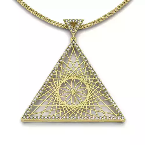 pyramid pendant  silver gold jewelry printable 3D model