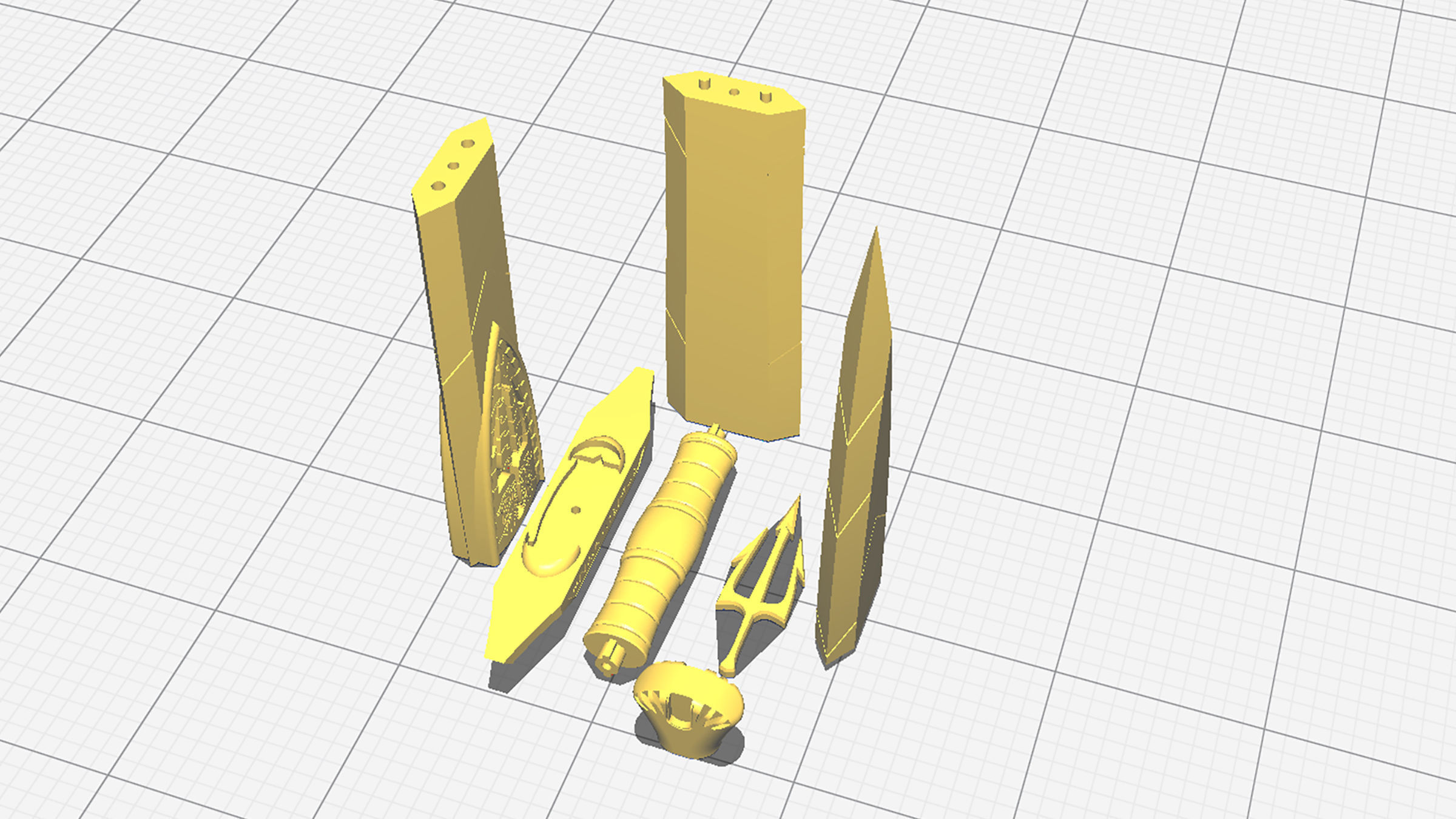 Percy Jackson movie Sword Riptide STL file 3D print model_7