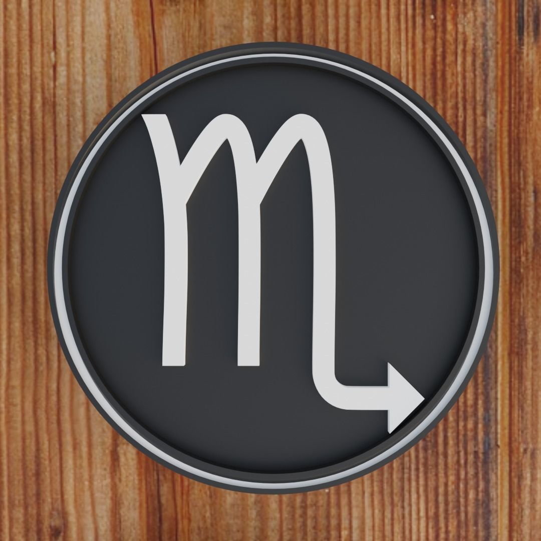 ALL 12 ZODIAC SIGN PACK - WITH CHAIN AND LOCKET 3D print model_13