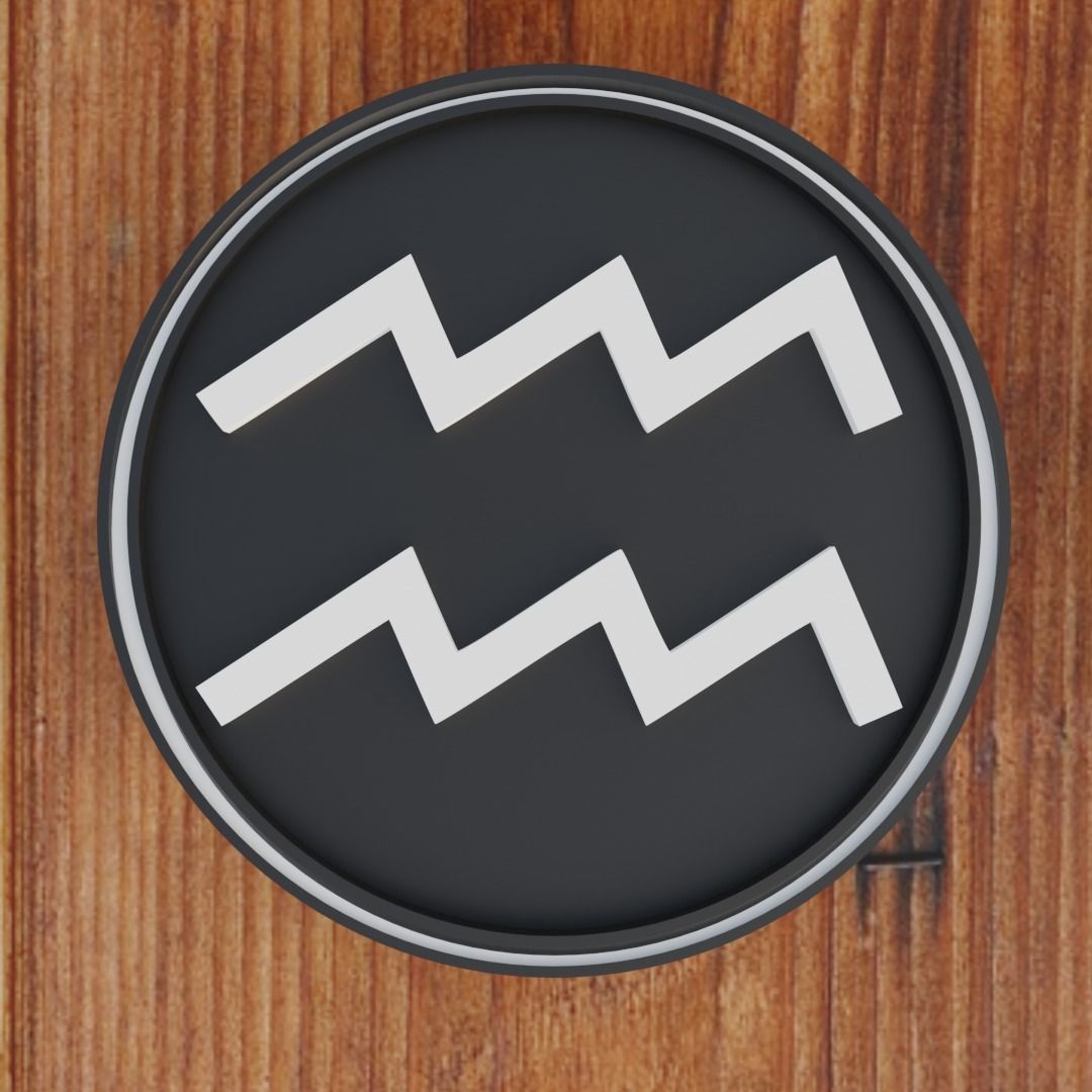 ALL 12 ZODIAC SIGN PACK - WITH CHAIN AND LOCKET 3D print model_4