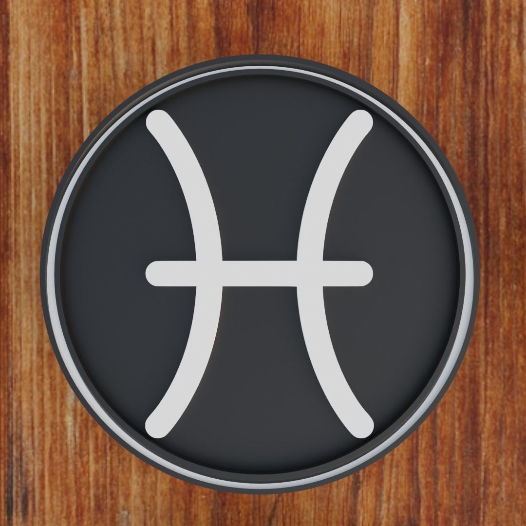 ALL 12 ZODIAC SIGN PACK - WITH CHAIN AND LOCKET 3D print model_11