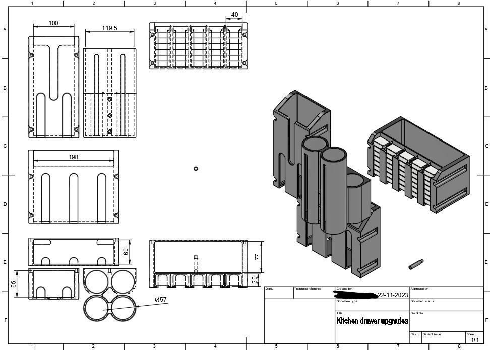Organzier for kitchen cabinet 3D print model_2