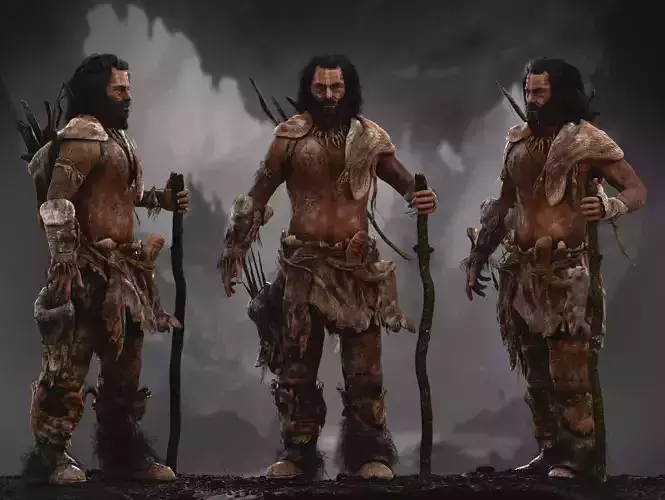 Ancient Cave Seeker Low-poly 3D model