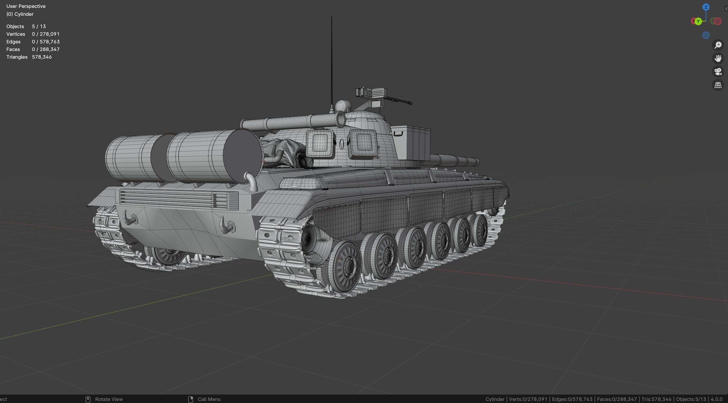 T-64 Main Battle Tank 3D model_9