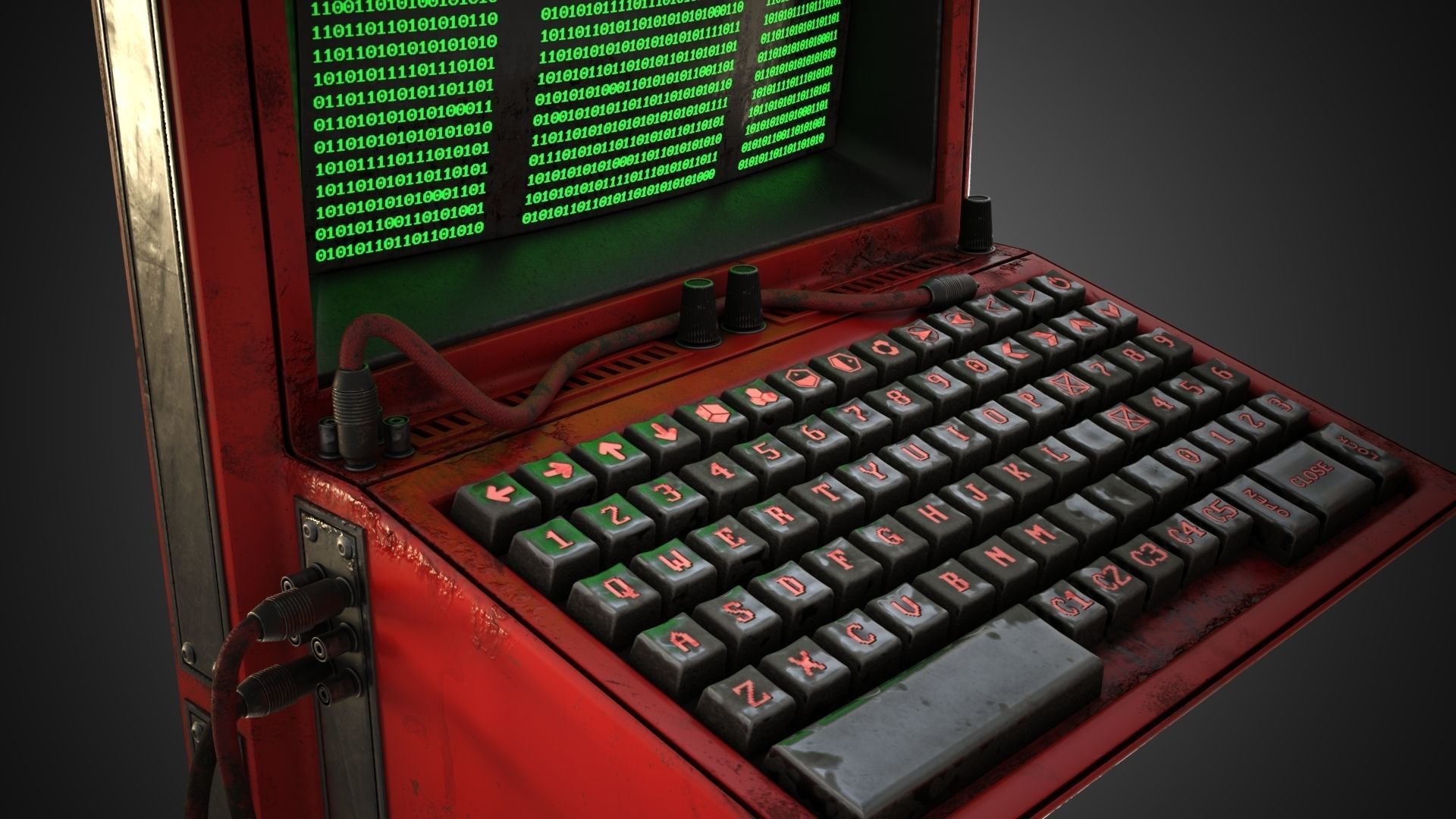 Scifi Pressure Control Panel 3D model_23