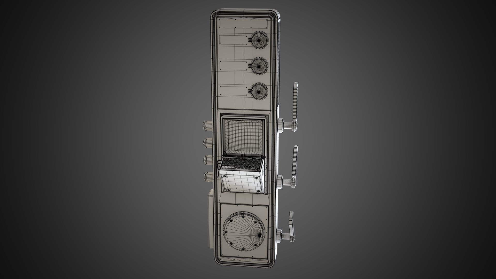 Scifi Pressure Control Panel 3D model_37