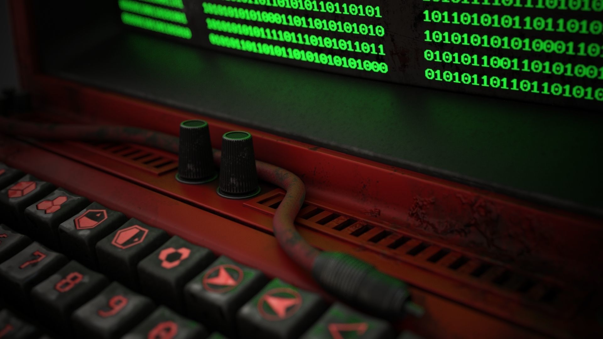 Scifi Pressure Control Panel 3D model_19