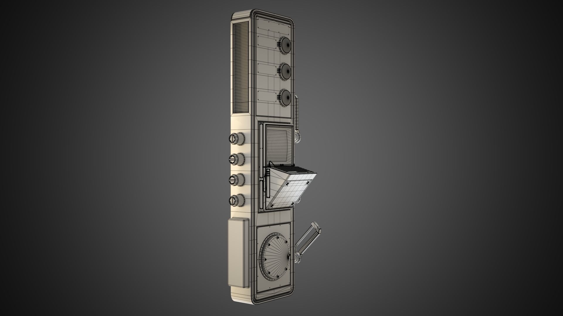 Scifi Pressure Control Panel 3D model_36