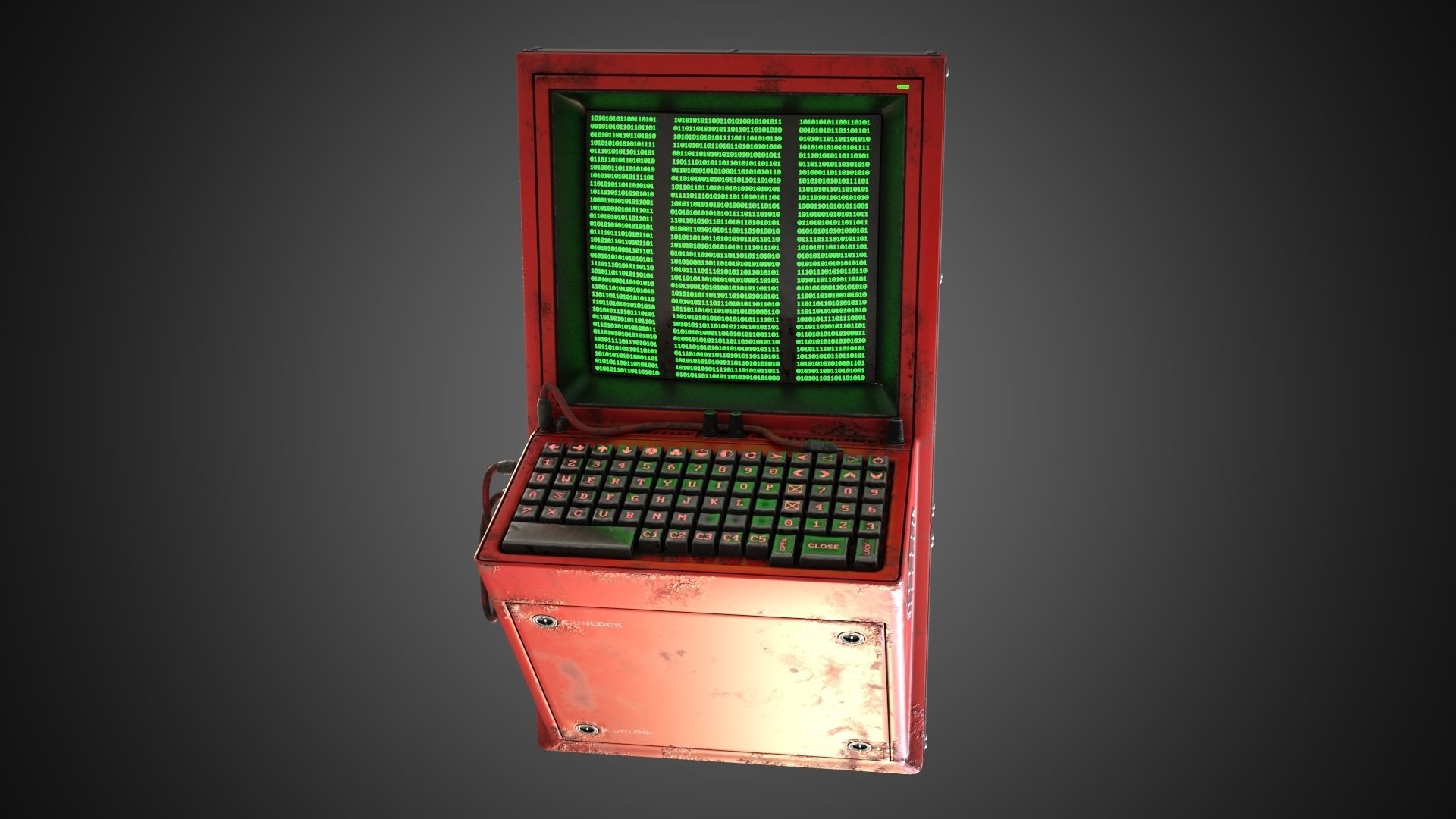 Scifi Pressure Control Panel 3D model_16