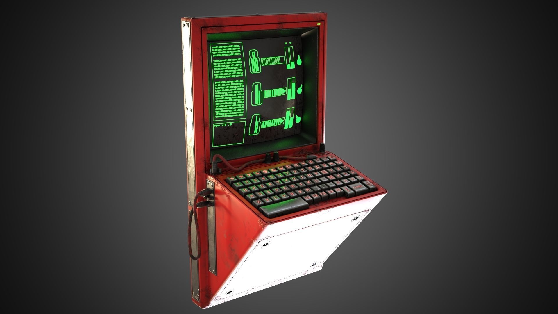 Scifi Pressure Control Panel 3D model_32