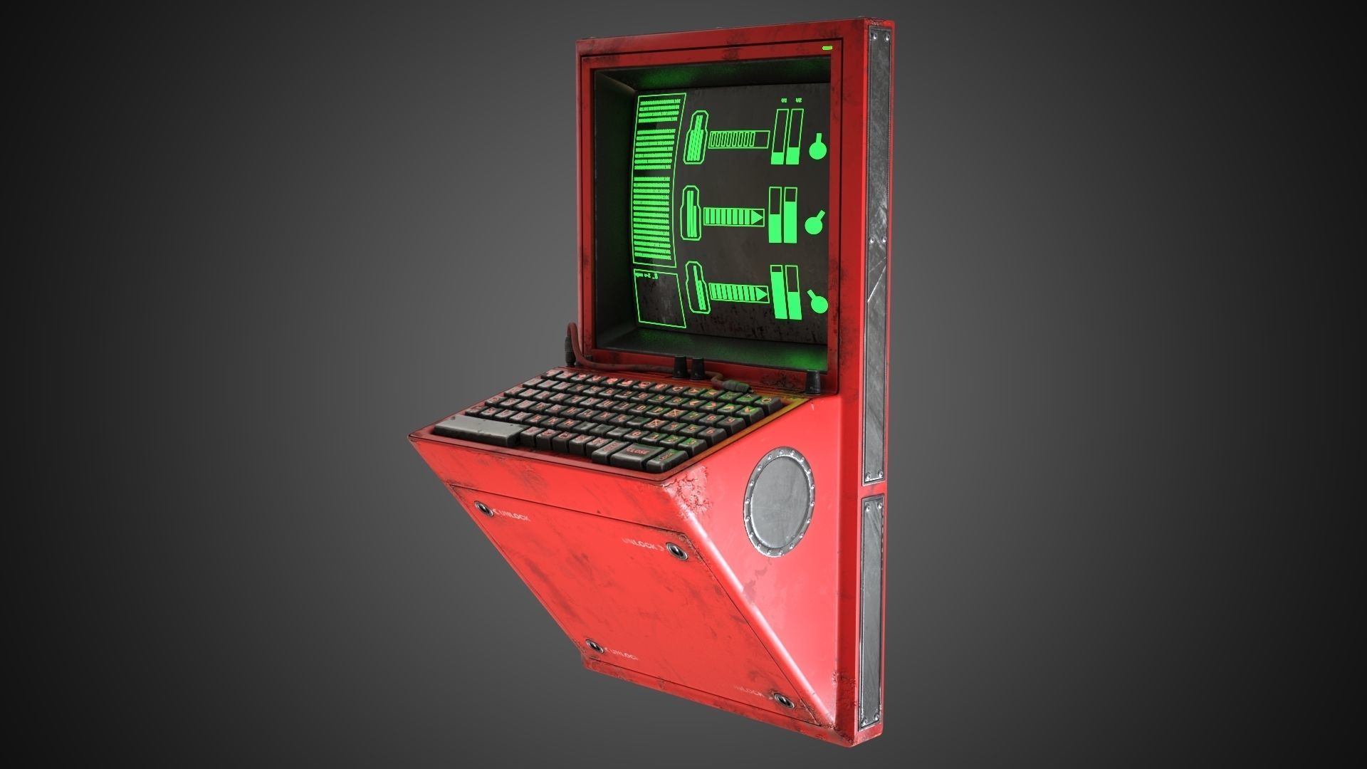 Scifi Pressure Control Panel 3D model_31