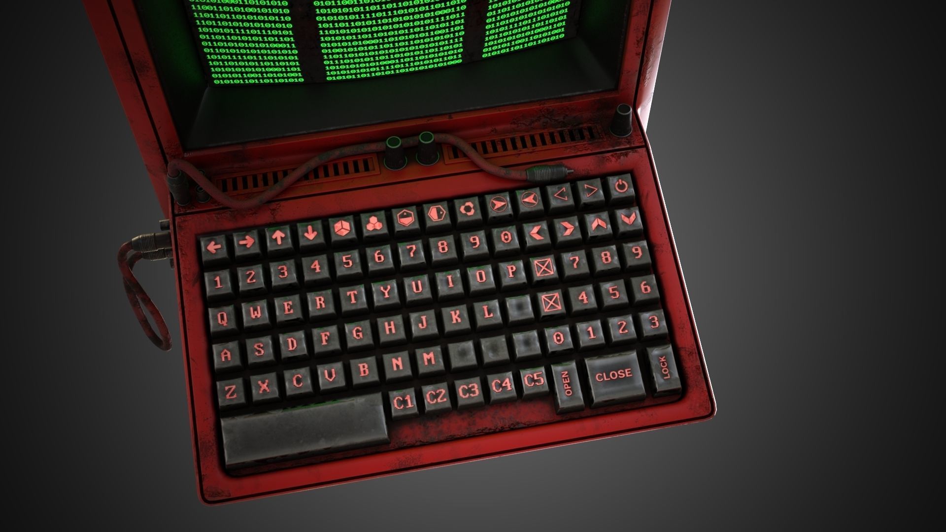 Scifi Pressure Control Panel 3D model_24