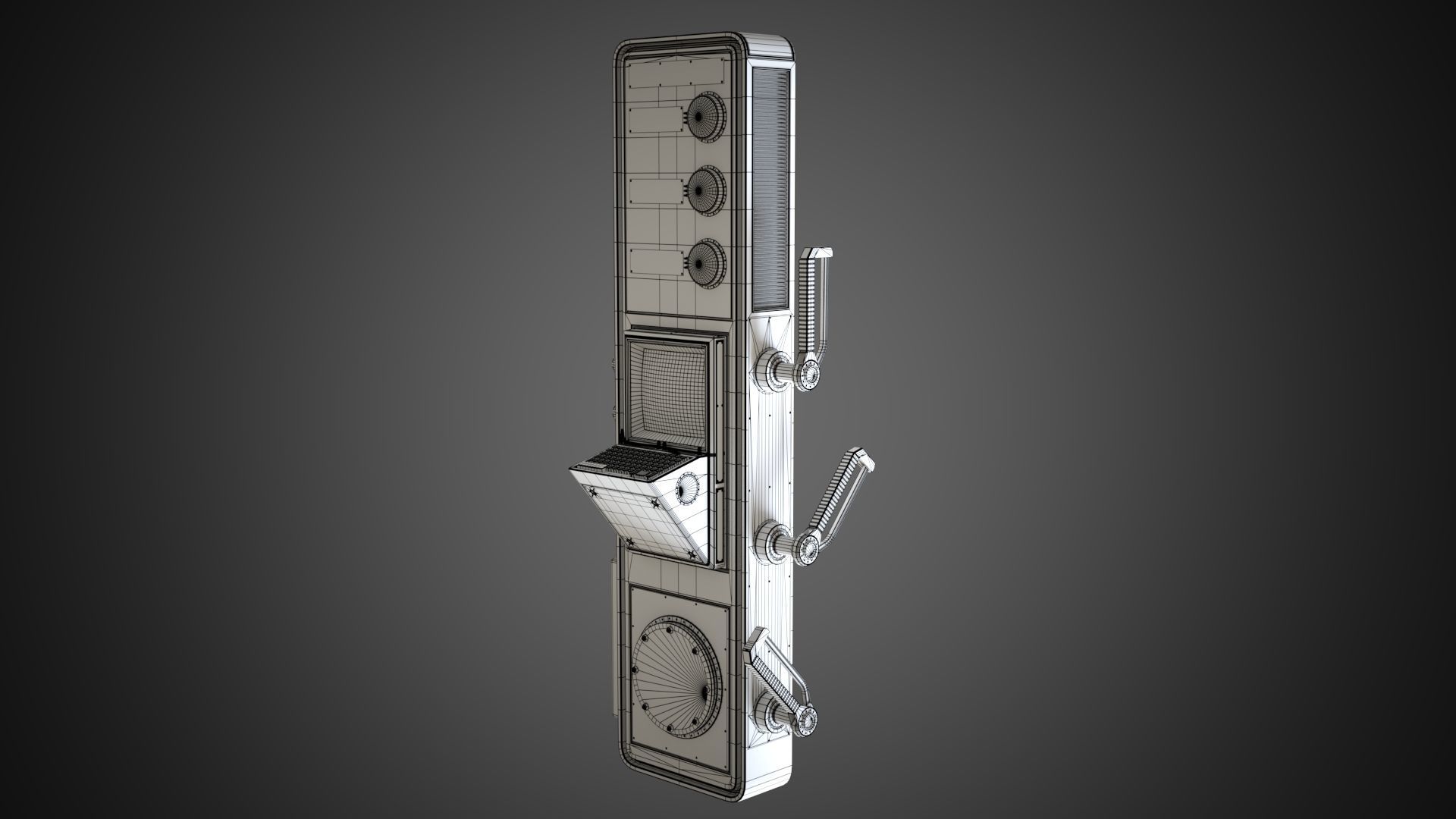 Scifi Pressure Control Panel 3D model_35