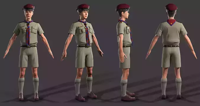 Scout Low-poly 3D model