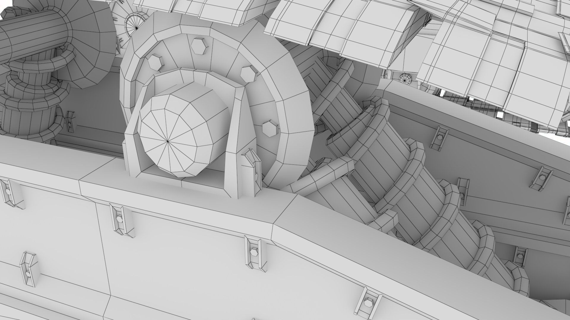 Rigged Maya Tank tracks or Continuous Tracks Low-poly 3D model_24