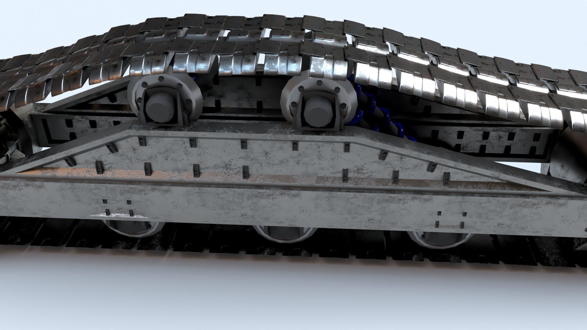 Rigged Maya Tank tracks or Continuous Tracks Low-poly 3D model_19