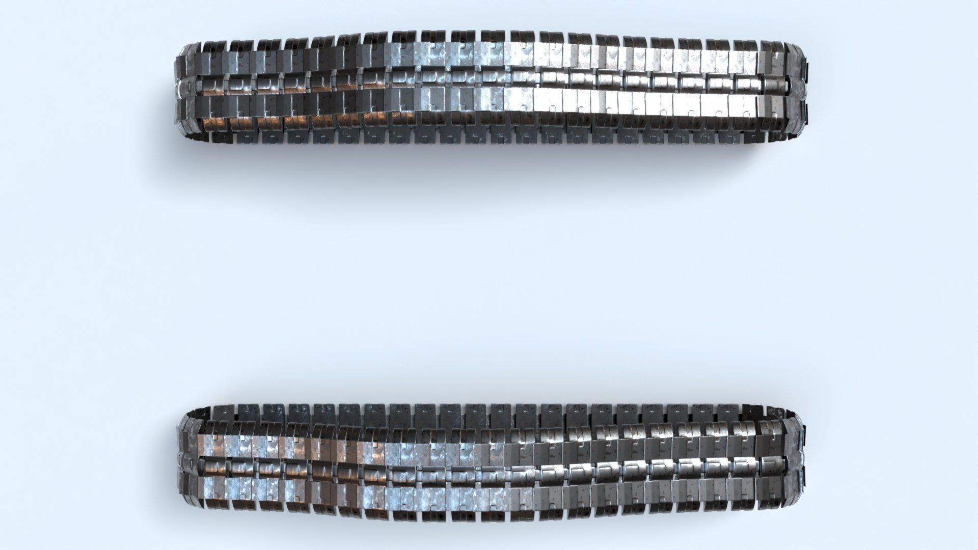 Rigged Maya Tank tracks or Continuous Tracks Low-poly 3D model_14