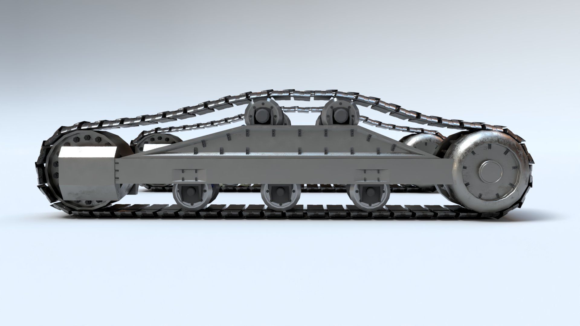 Rigged Maya Tank tracks or Continuous Tracks Low-poly 3D model_18