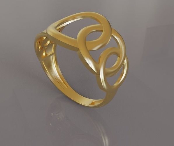woman ring 3D print model