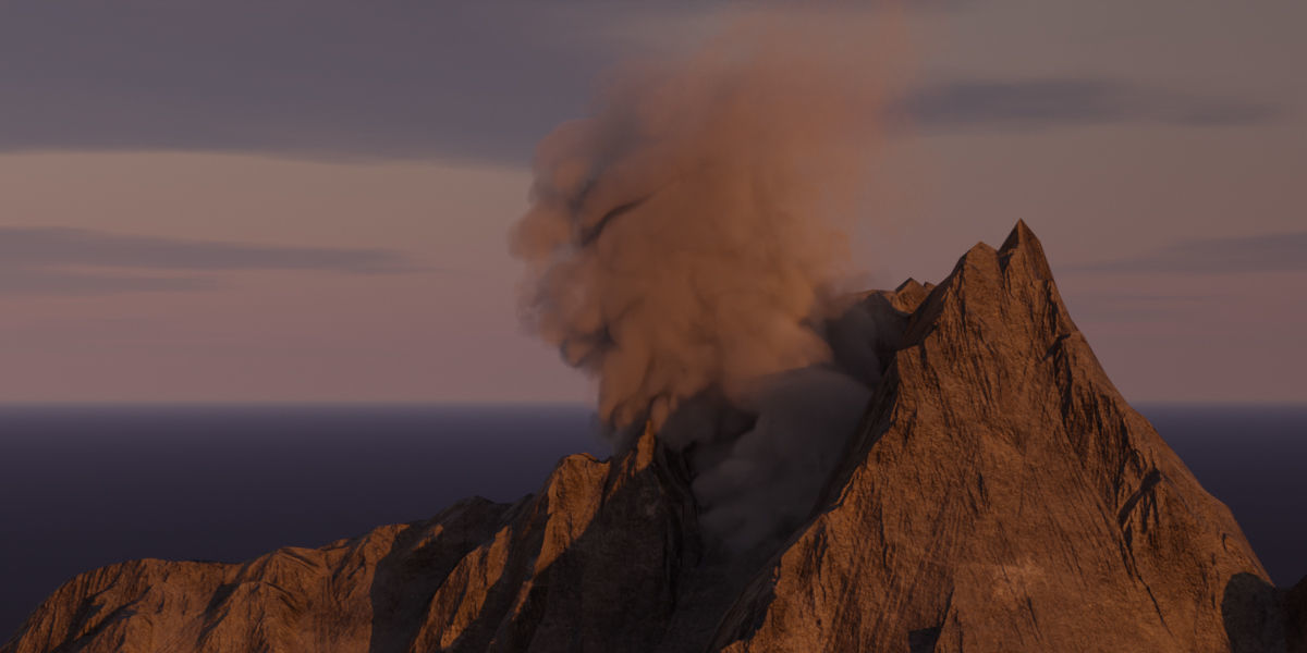 Animated VDB Volcanic Eruption Smoke 3D model_8