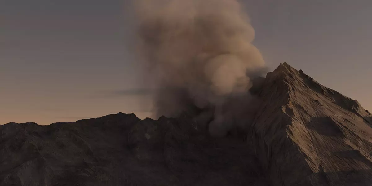 Animated VDB Volcanic Eruption Smoke 3D model_0