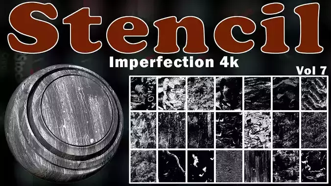 200 Stencil Imperfection 4K Vol 7 Texture