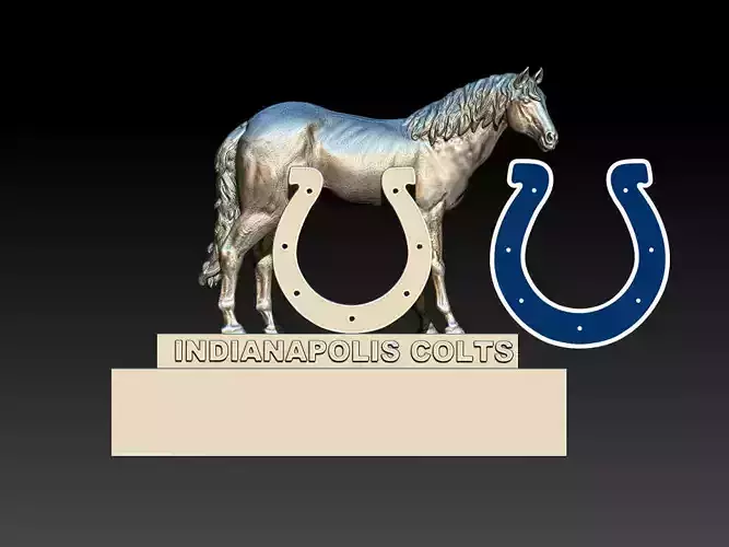 NCAA - INDIANAPOLIS COLTS MASCOT STATUE - DECOR - 3D PRINT 3D print model