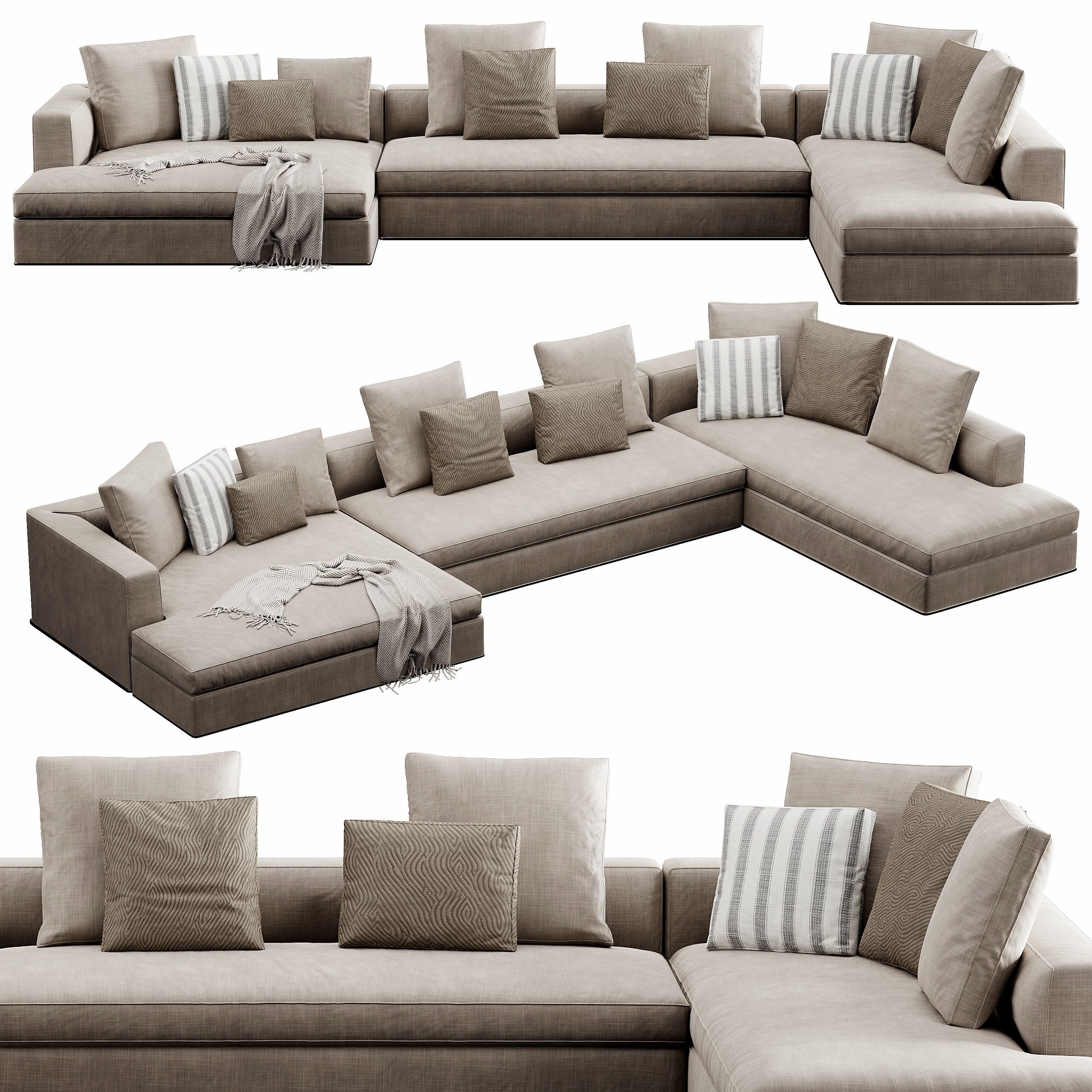 Powell Sofa 3D model_4