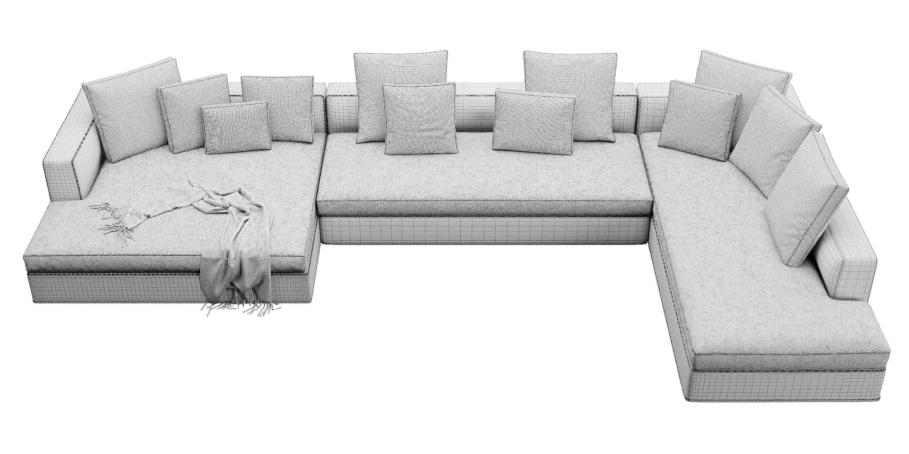 Powell Sofa 3D model_13