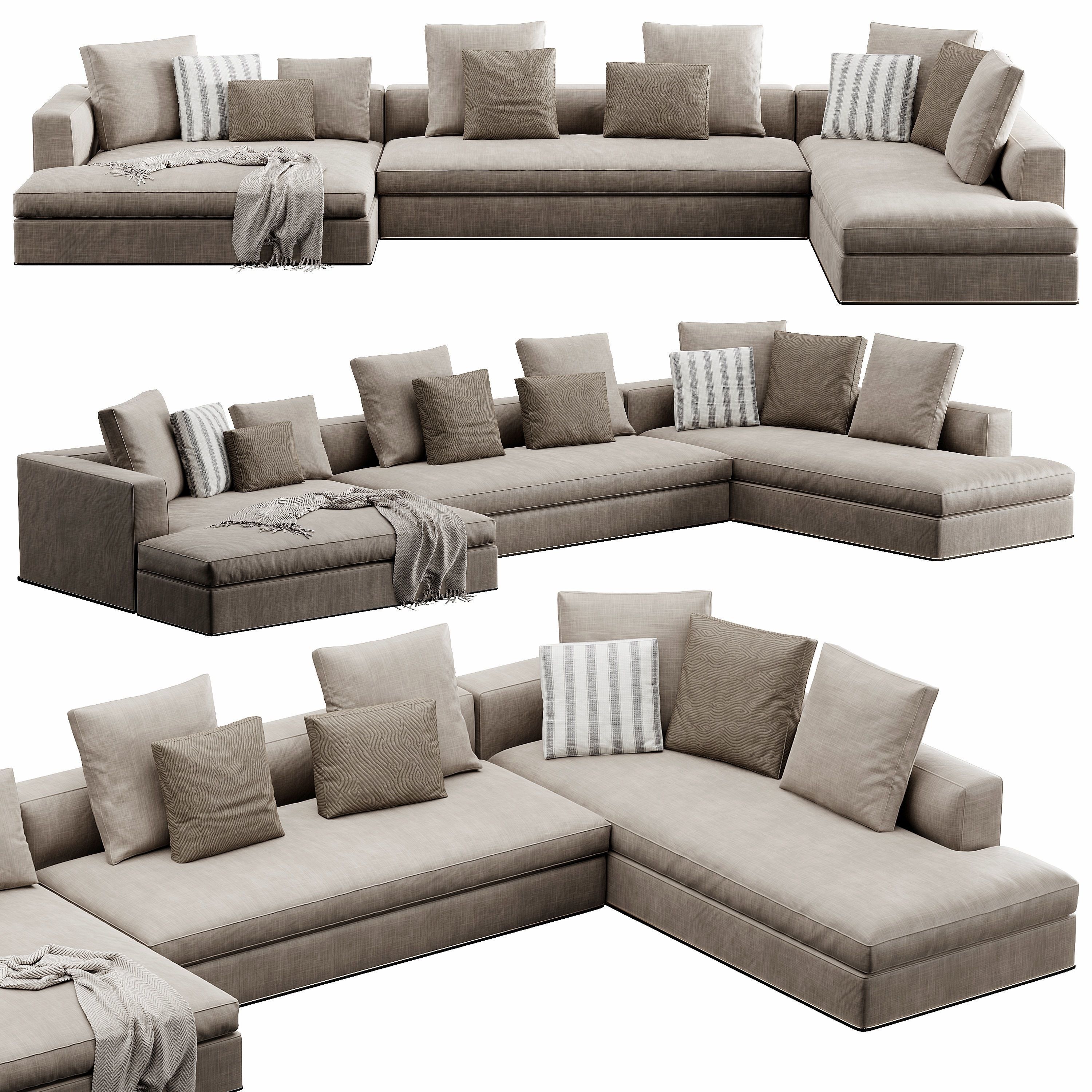 Powell Sofa 3D model_2